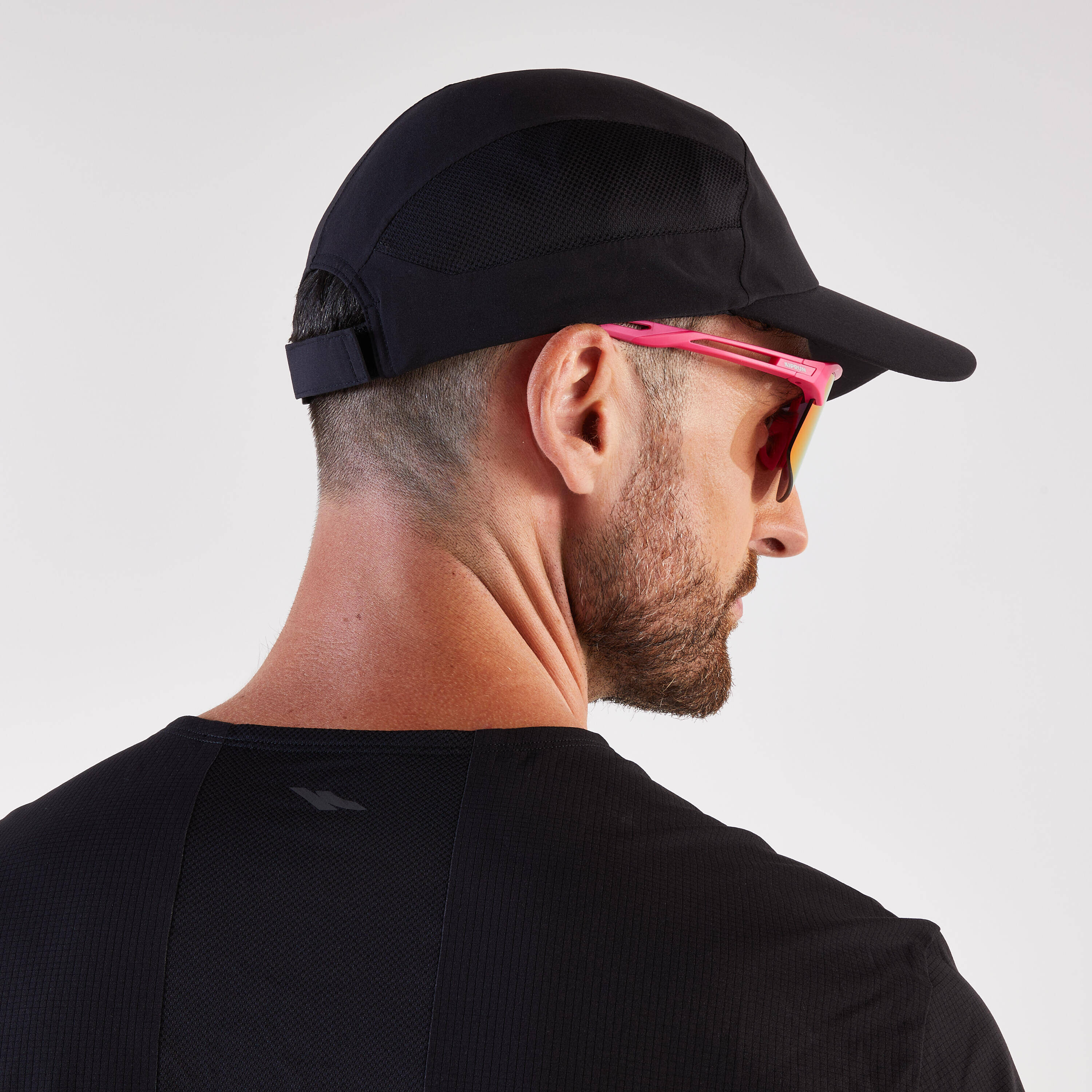 Unisex Adjustable Running Cap - Smoked Black -  3