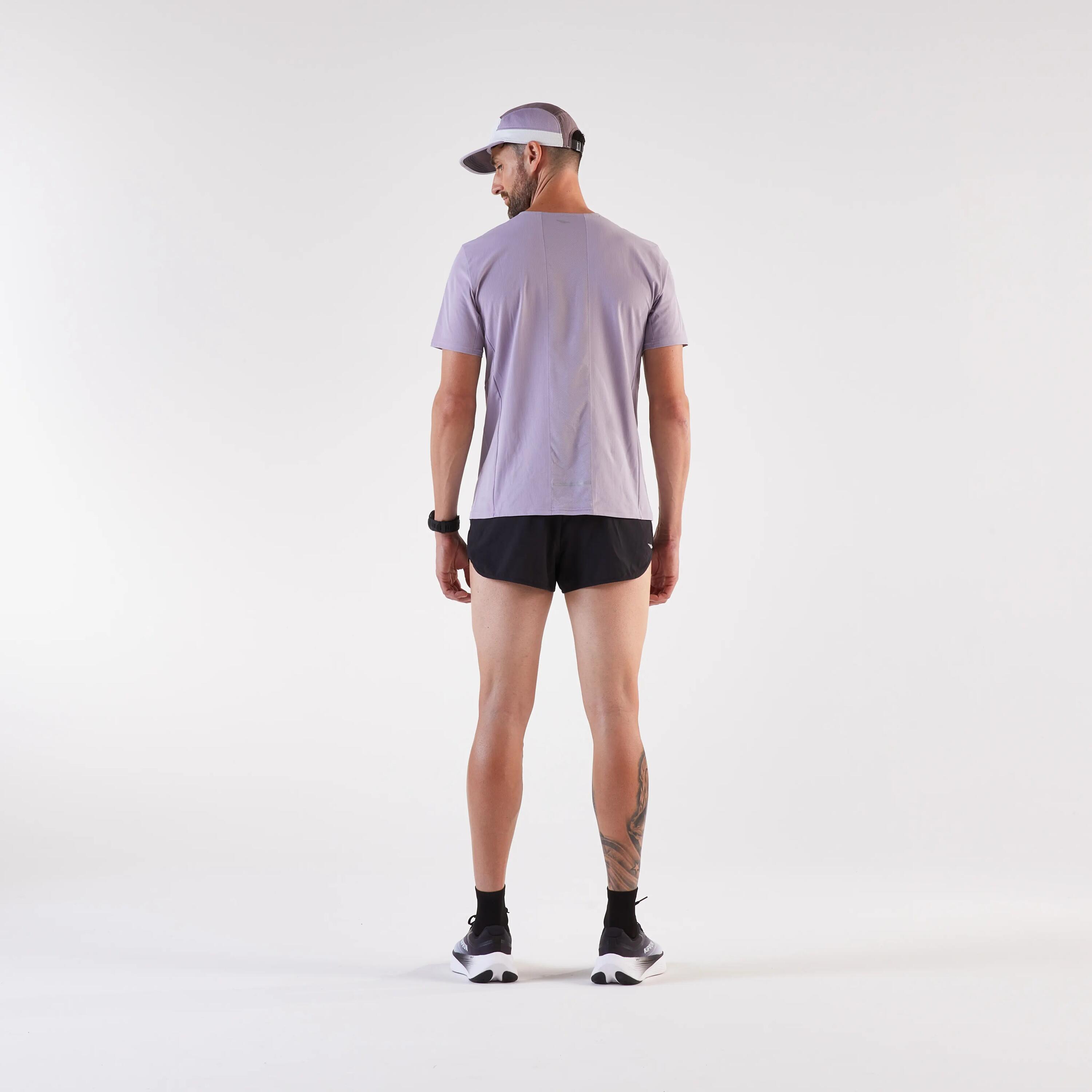 Herren Laufshorts, Kiprun Run 500 Comfort Split Schwarz 10/11