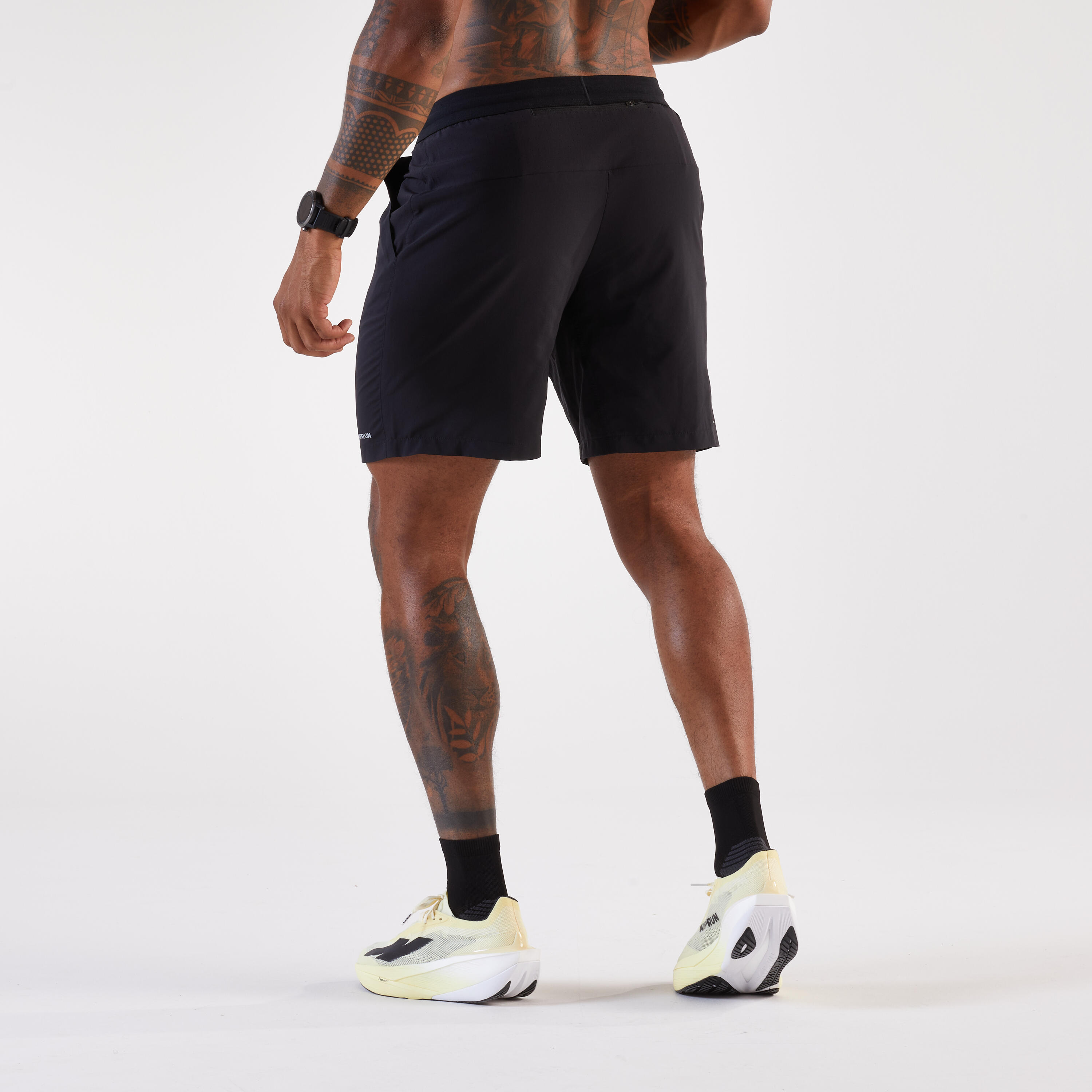 Pantaloncini running uomo DRY+ neri 4/8