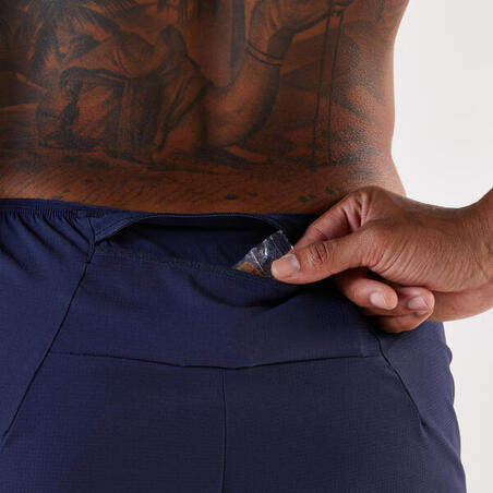 Шорти чоловічі Run 500 Comfort для бігу темно-сині