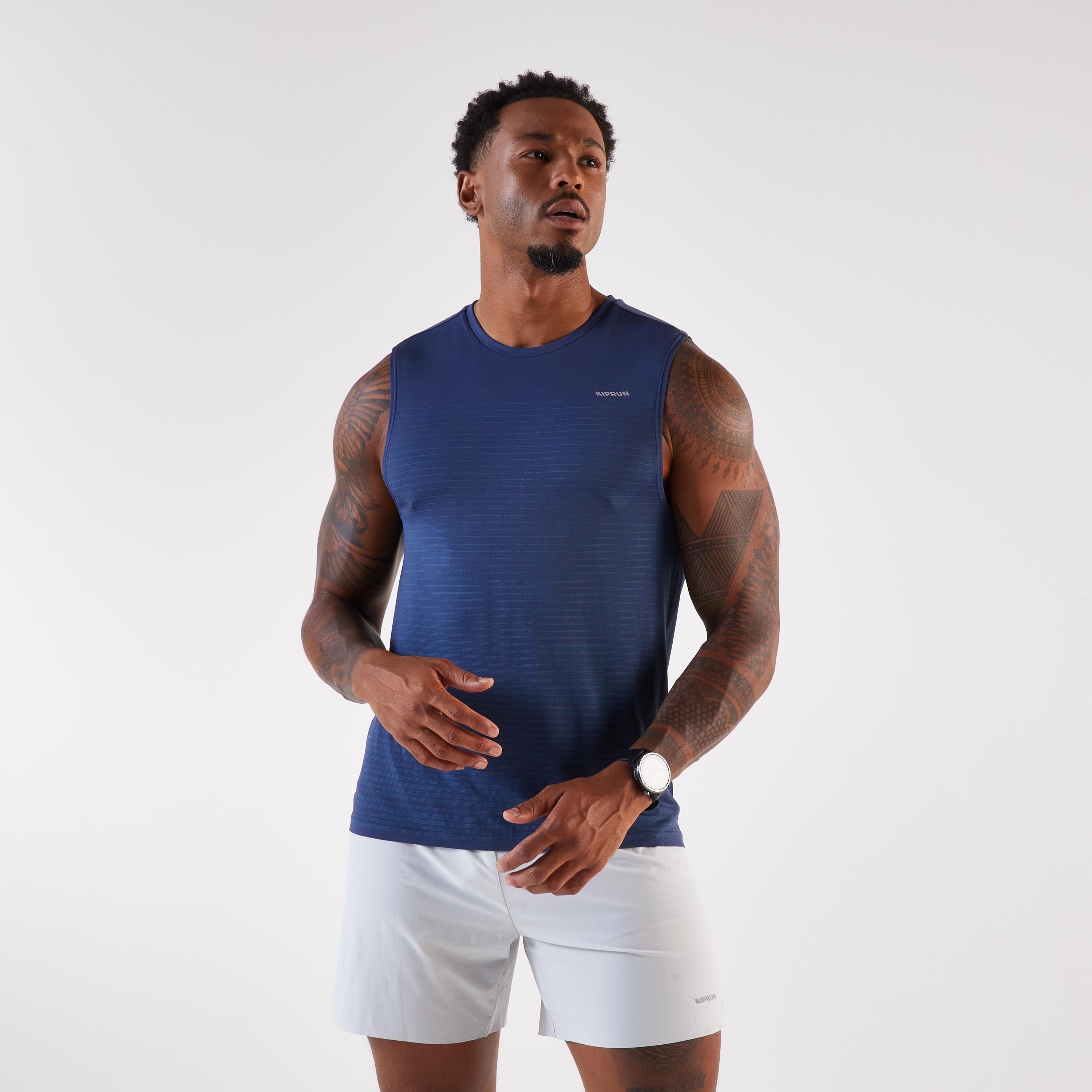 500 COMFORT RUNNING TANK TOP WITH NO SIDE SEAMS - SLATE BLUE