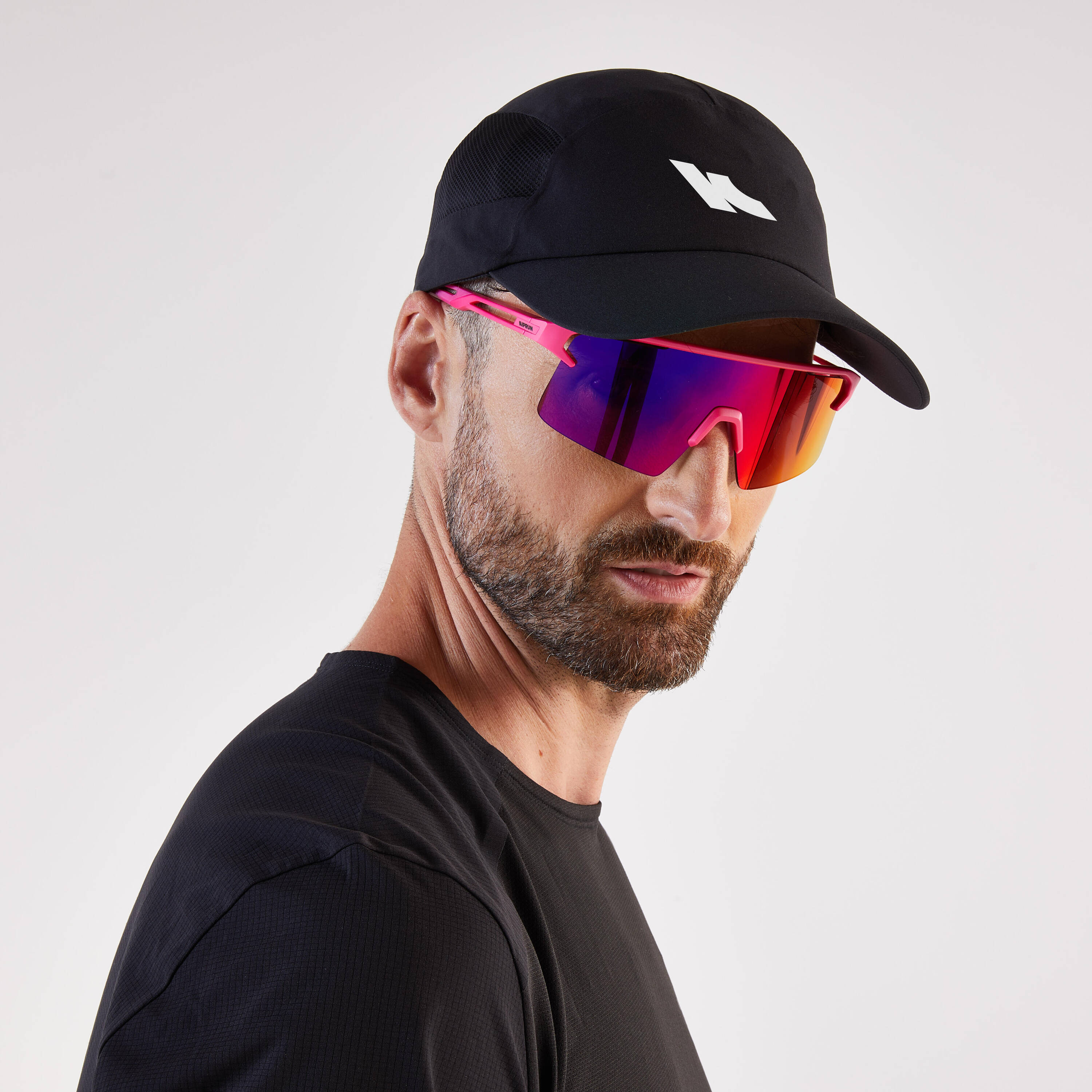Unisex Adjustable Running Cap - Smoked Black -  2