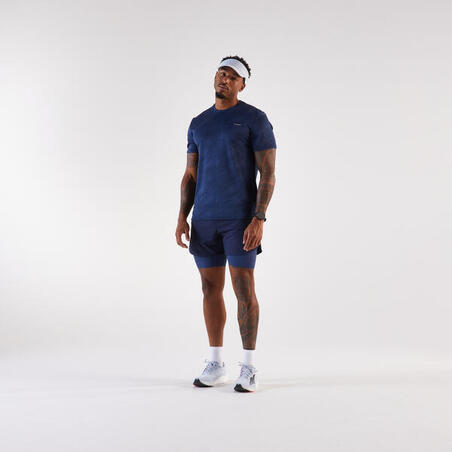 Шорти чоловічі Run 500 Comfort для бігу темно-сині