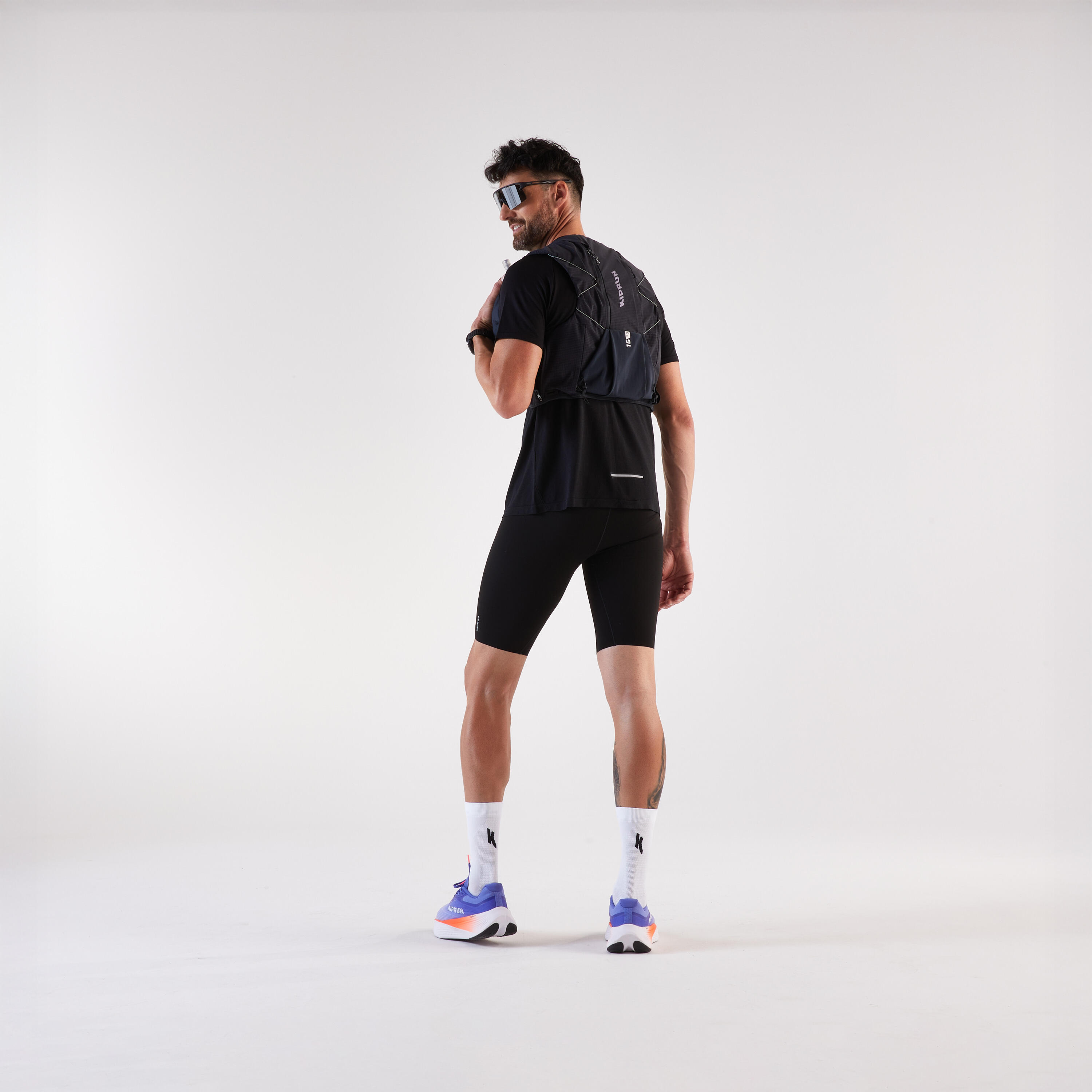 CUISSARD RUNNING HOMME KIPRUN NOIR 2/12