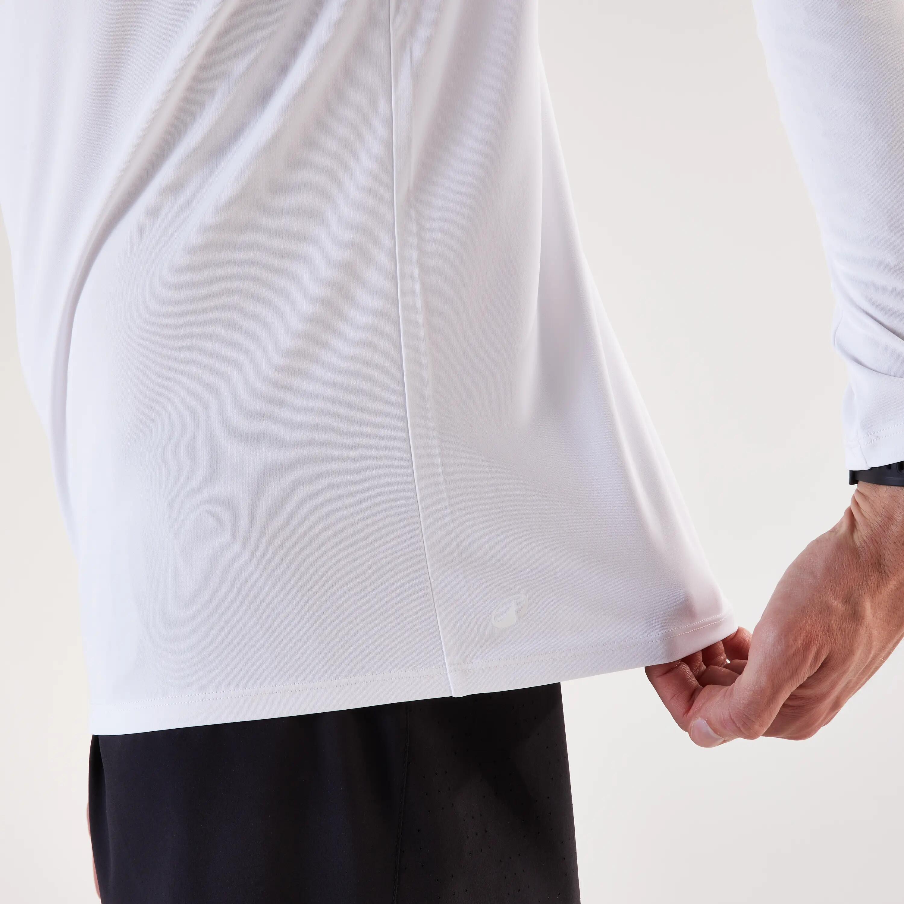 Men's Running Long-Sleeved T-Shirt Anti-UV - Kiprun Dry 500 UV White 4/12