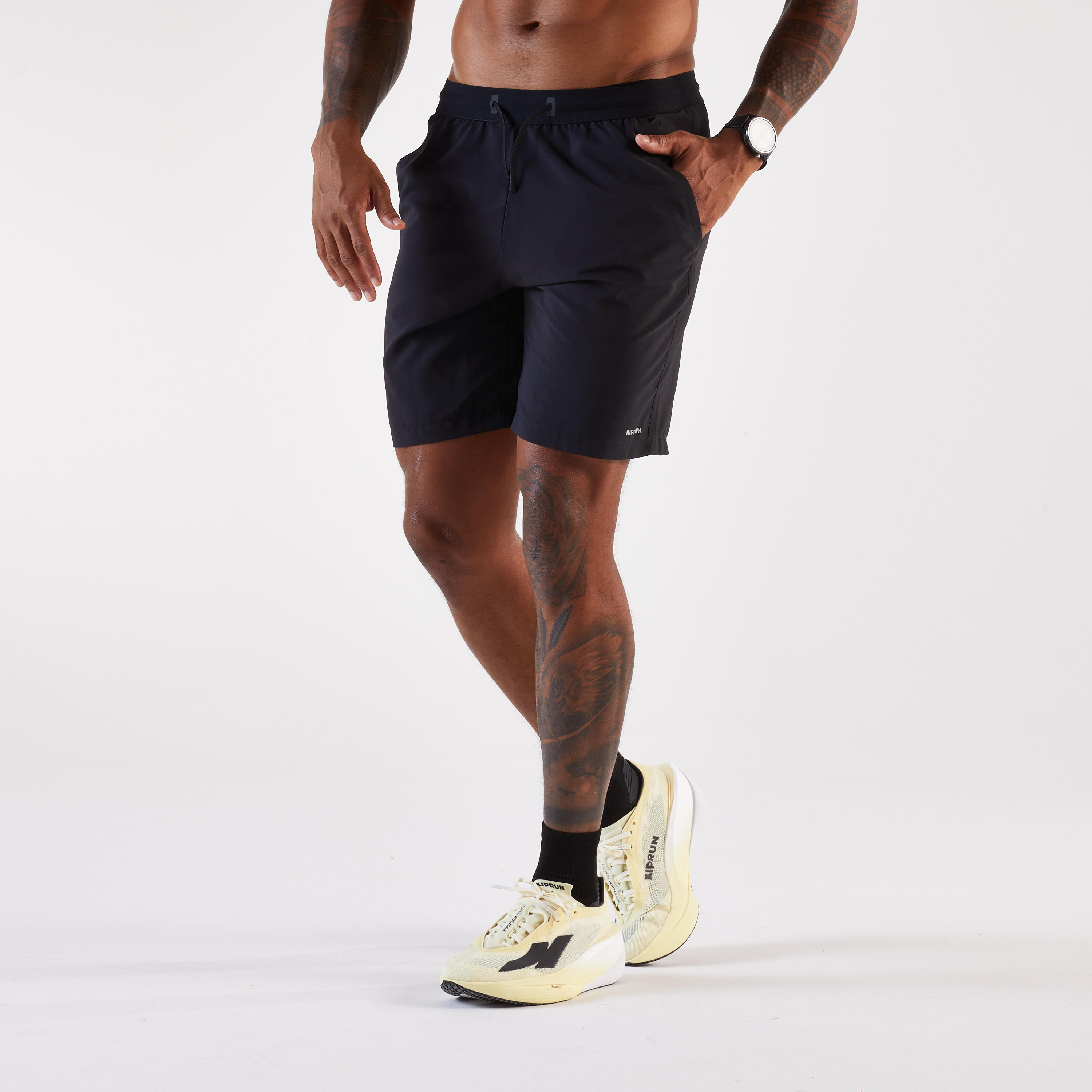 Pantaloncini running uomo DRY+ neri 2/8