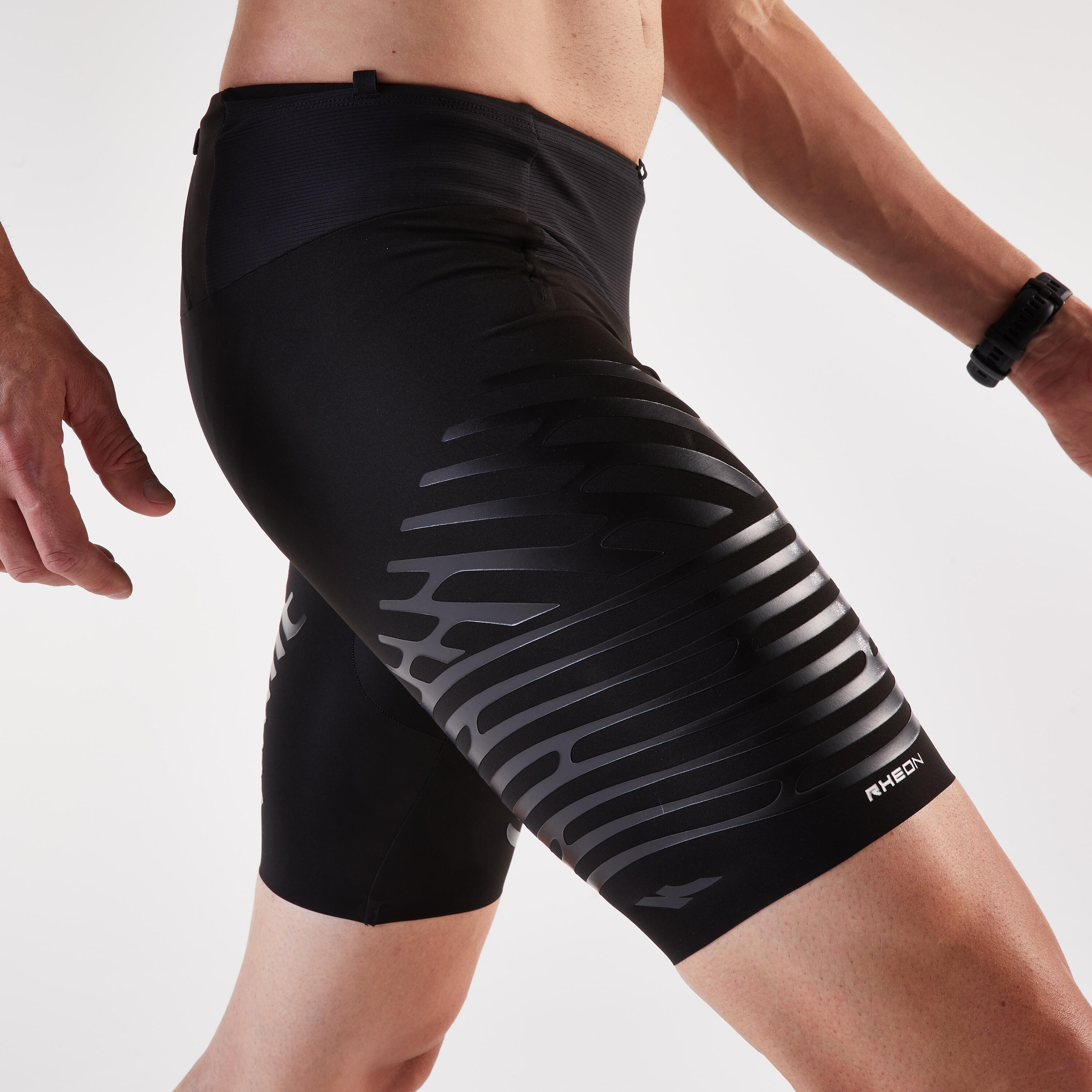 Men's Trail Running Tights Kiprun Trail Run 900 Ultra Black x RHEON