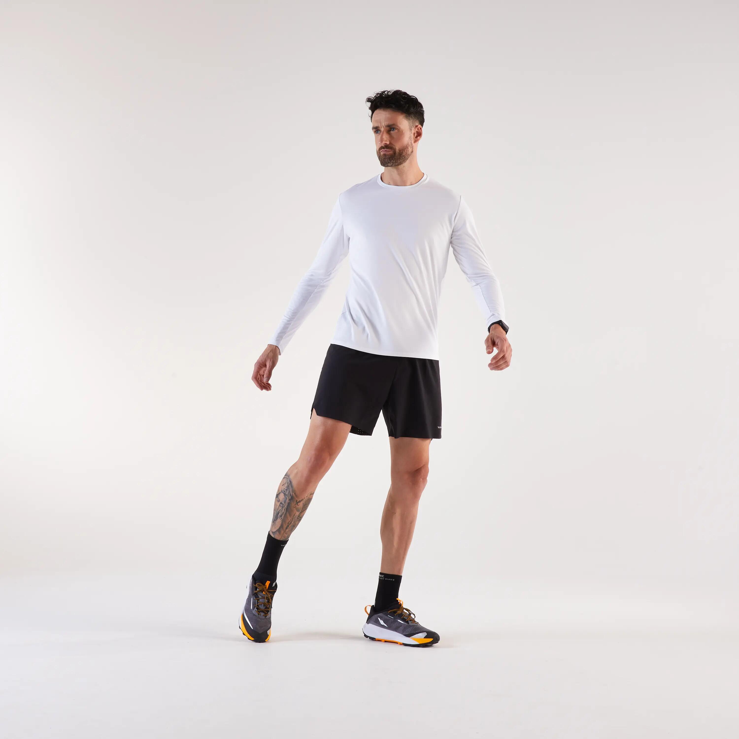Men's Running Long Sleeved T-Shirt Anti UV 500 UV - Ultra White -  3