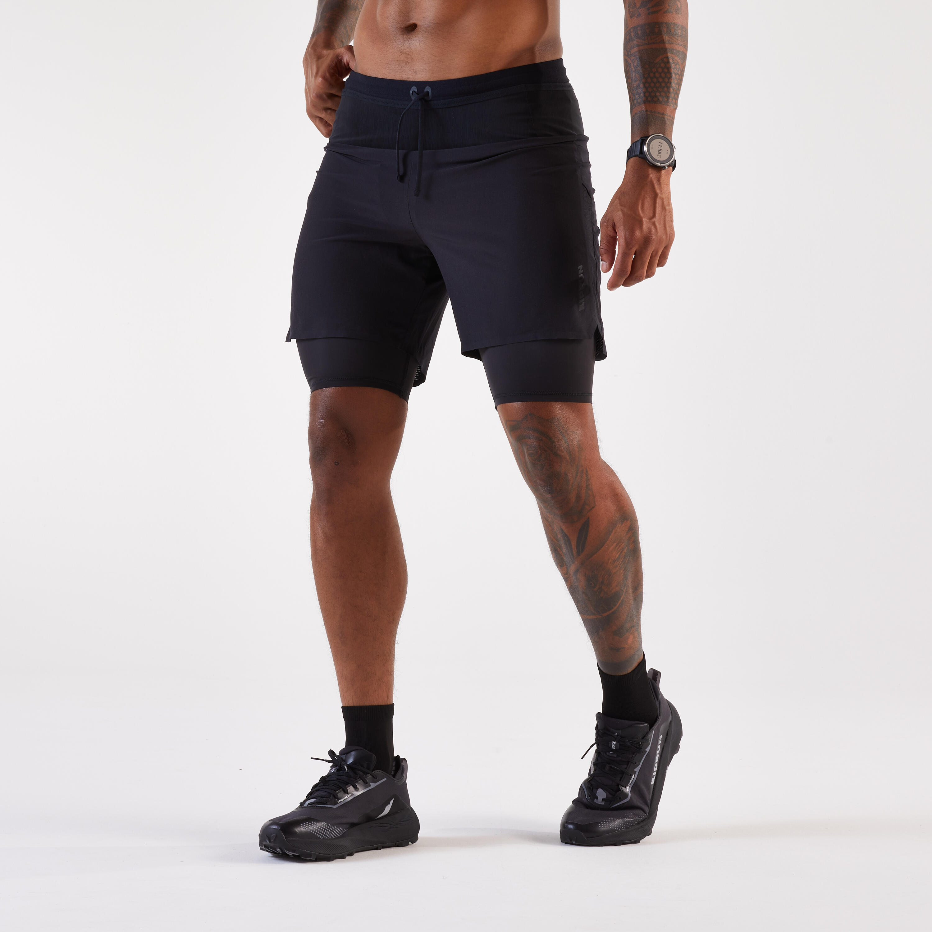 Pantaloncini 2 in 1 trail uomo RUN ULTRA 900 neri 7/7