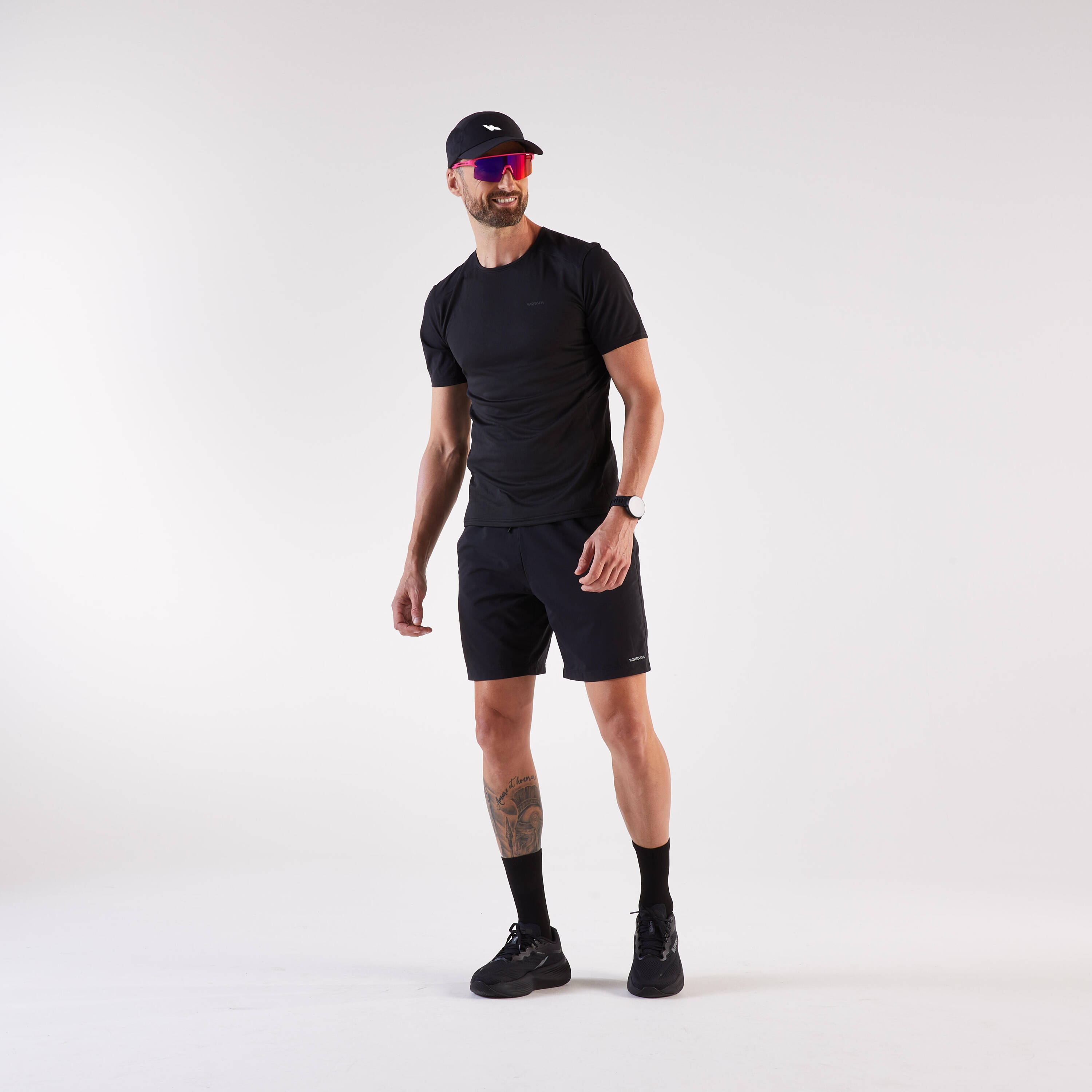 Unisex Adjustable Running Cap - Smoked Black -  4