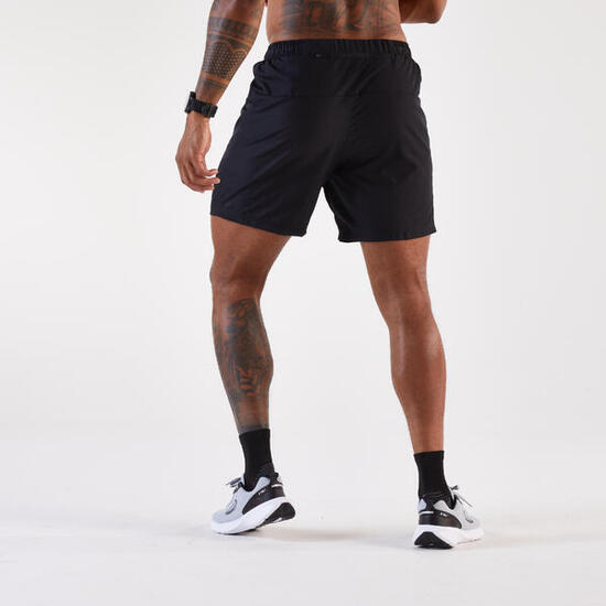 Pantaloncini running uomo RUN 100 grigio scuro