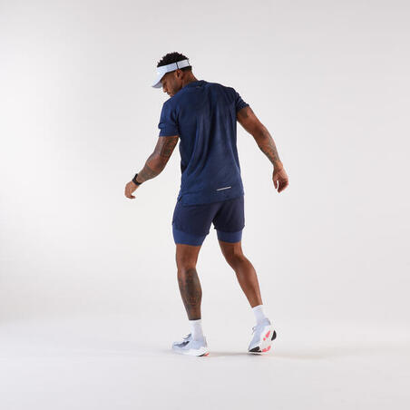 Шорти чоловічі Run 500 Comfort для бігу темно-сині