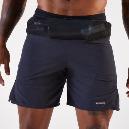 Short de trail running homme - kiprun run 900 ultra gris perle