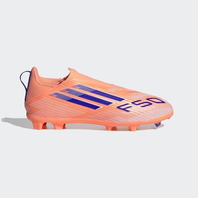 Scarpe calcio bambino F50 League FG/MG viola-verde