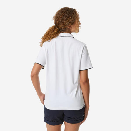 Футболка-поло жіноча 500 безшовна біла