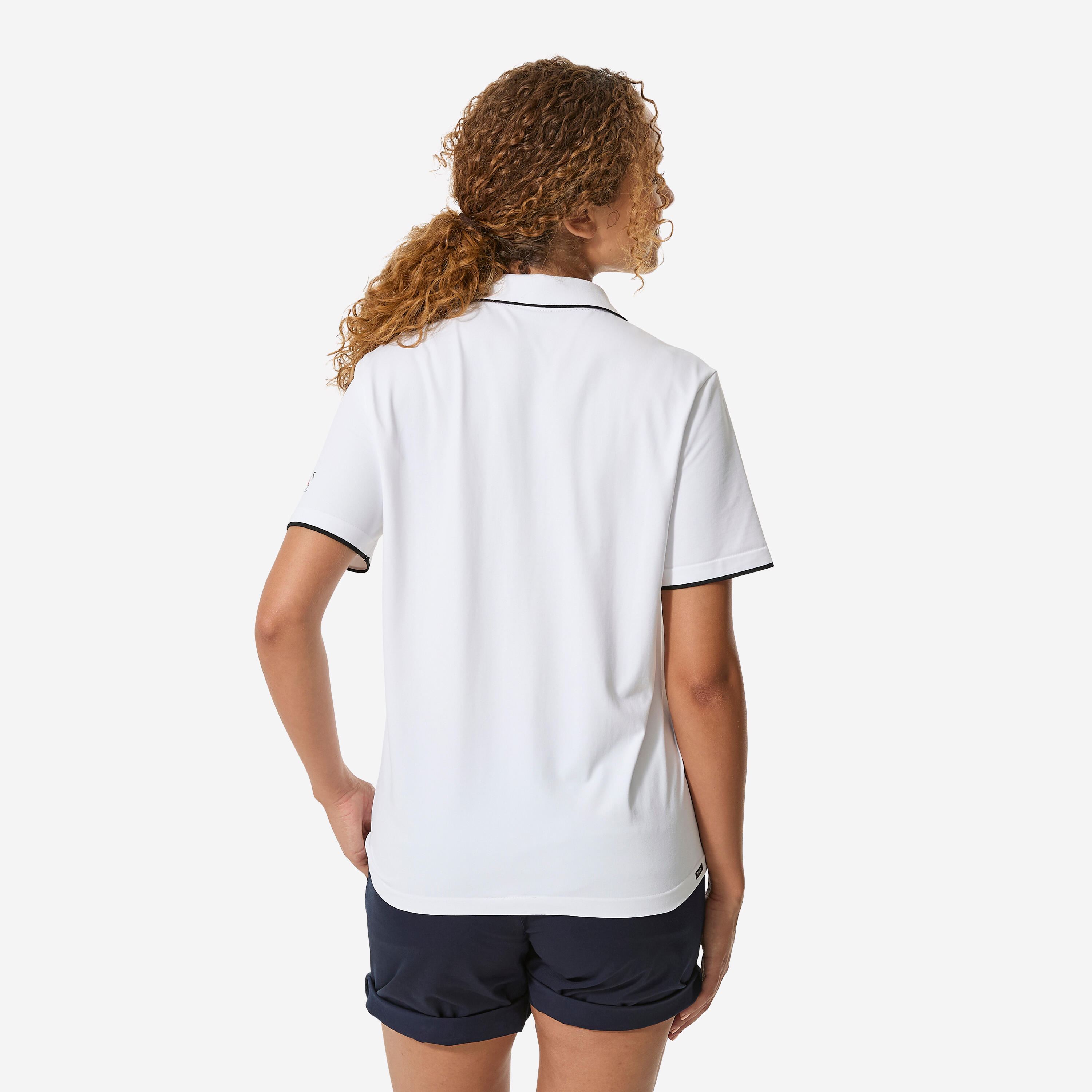 Polo voile respirant sans couture avec séchage rapide femme,  500 blanc 3/6