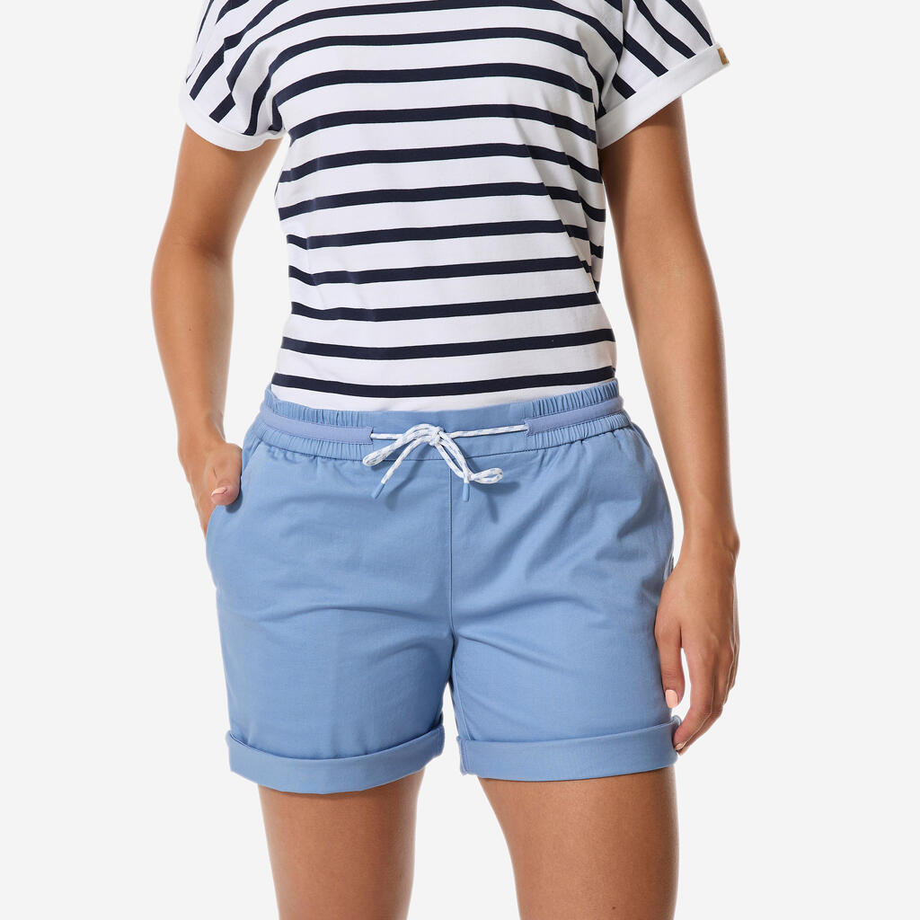 Modre ženske kratke hlače 100