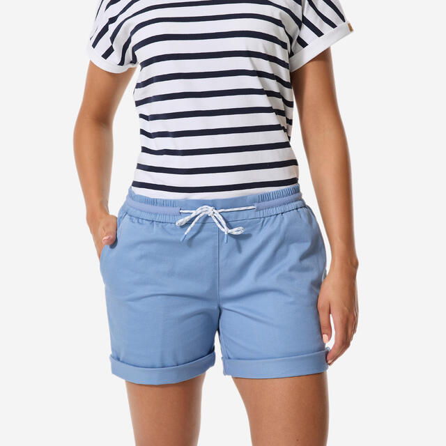 Short de voile côtière femme Sailing 100 lavande