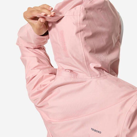 Куртка жіноча 100 для вітрильного спорту водонепроникна рожева