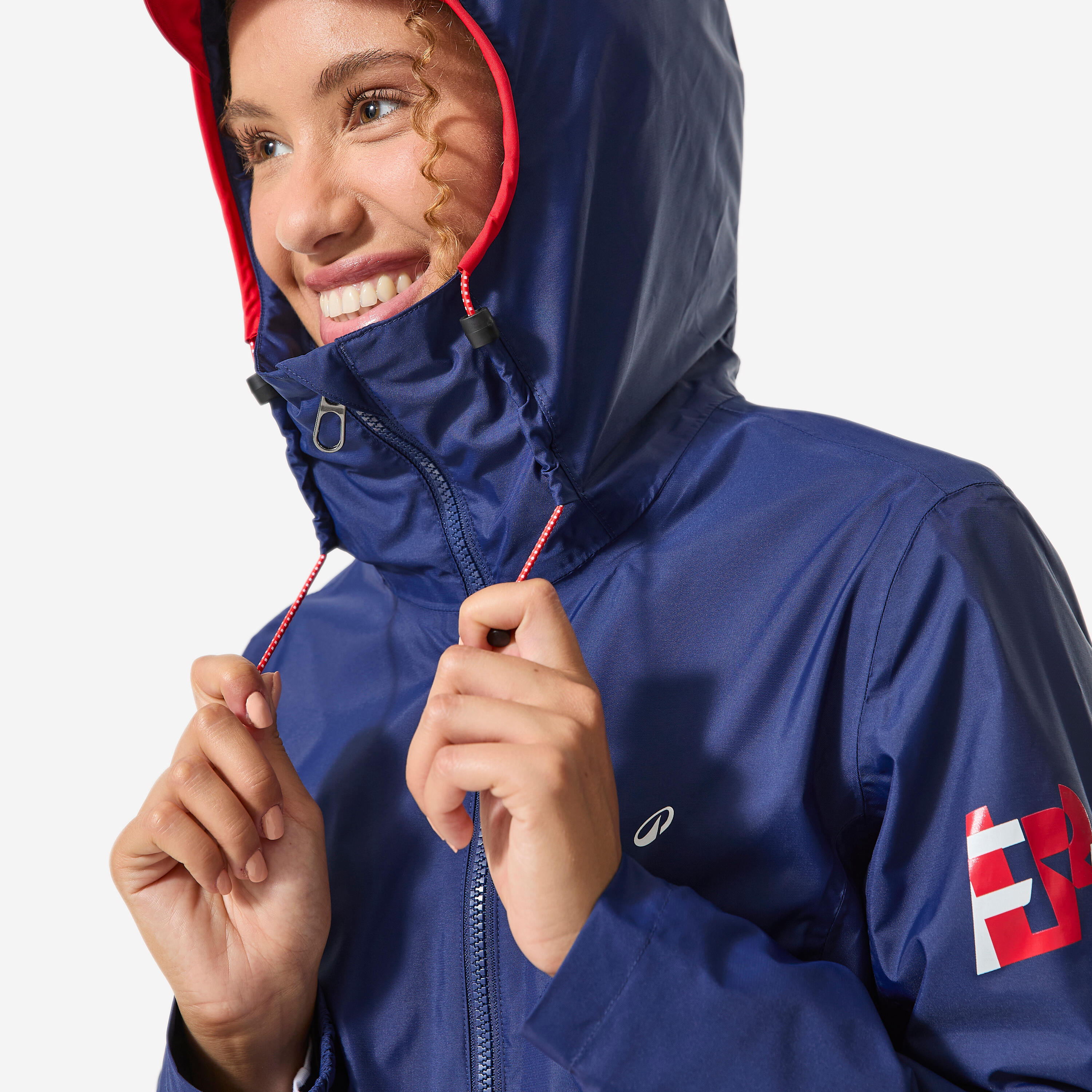 Veste imperméable et coupe vent de voile femme, 100 bleu France 7/9