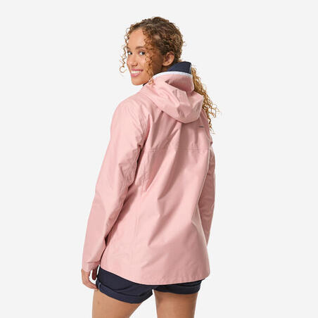 Куртка жіноча 100 для вітрильного спорту водонепроникна рожева