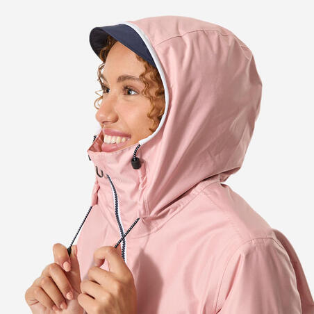 Куртка жіноча 100 для вітрильного спорту водонепроникна рожева