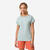 T-shirt marinière voile manches courtes femme sailing 100 kaki blanc