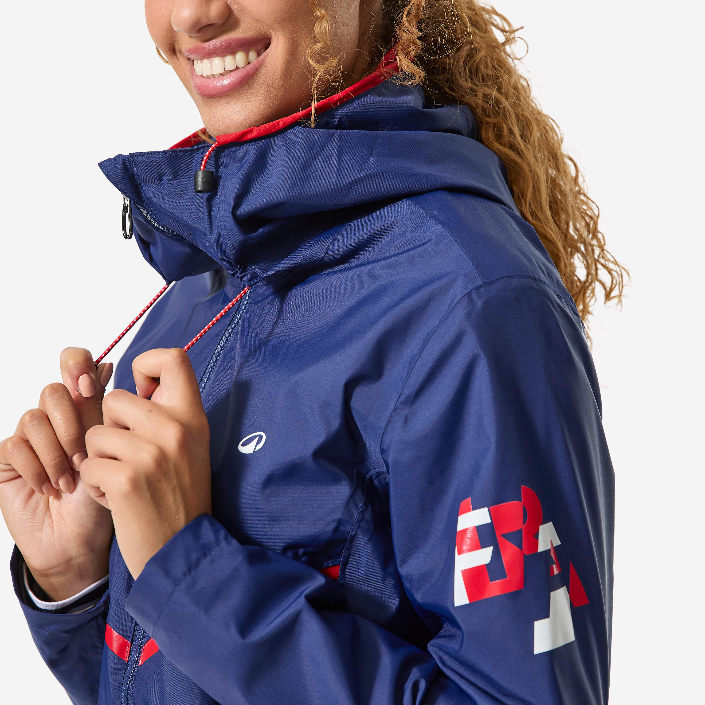 Veste imperméable et coupe vent de voile femme, 100 bleu France 4/9