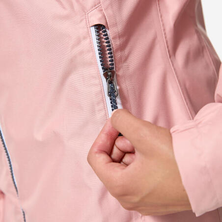 Куртка жіноча 100 для вітрильного спорту водонепроникна рожева