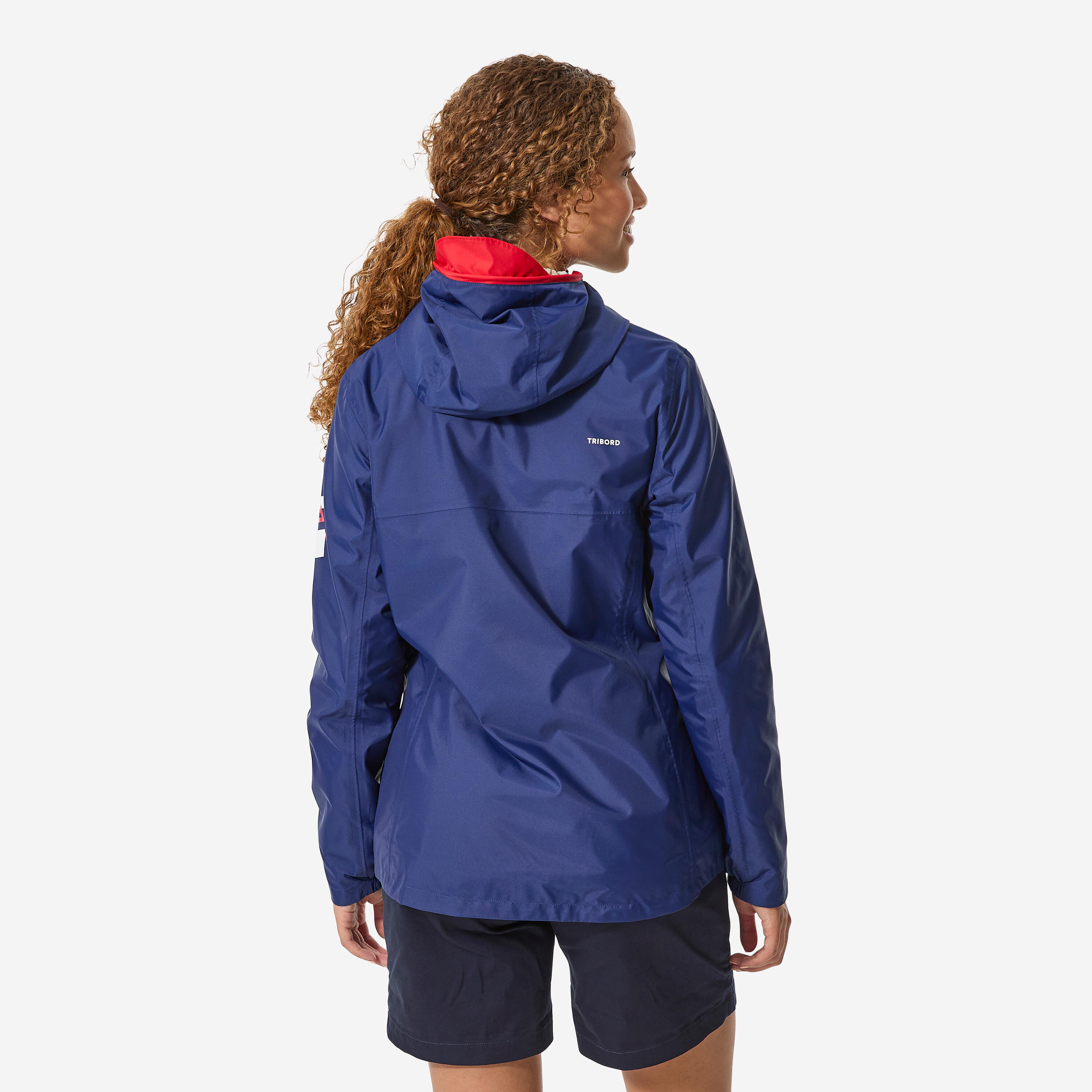 Veste imperméable et coupe vent de voile femme, 100 bleu France 3/9