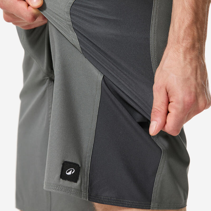 Erkek Uzun 19" Deniz Şortu/Boardshort - Haki - 500 ARCH