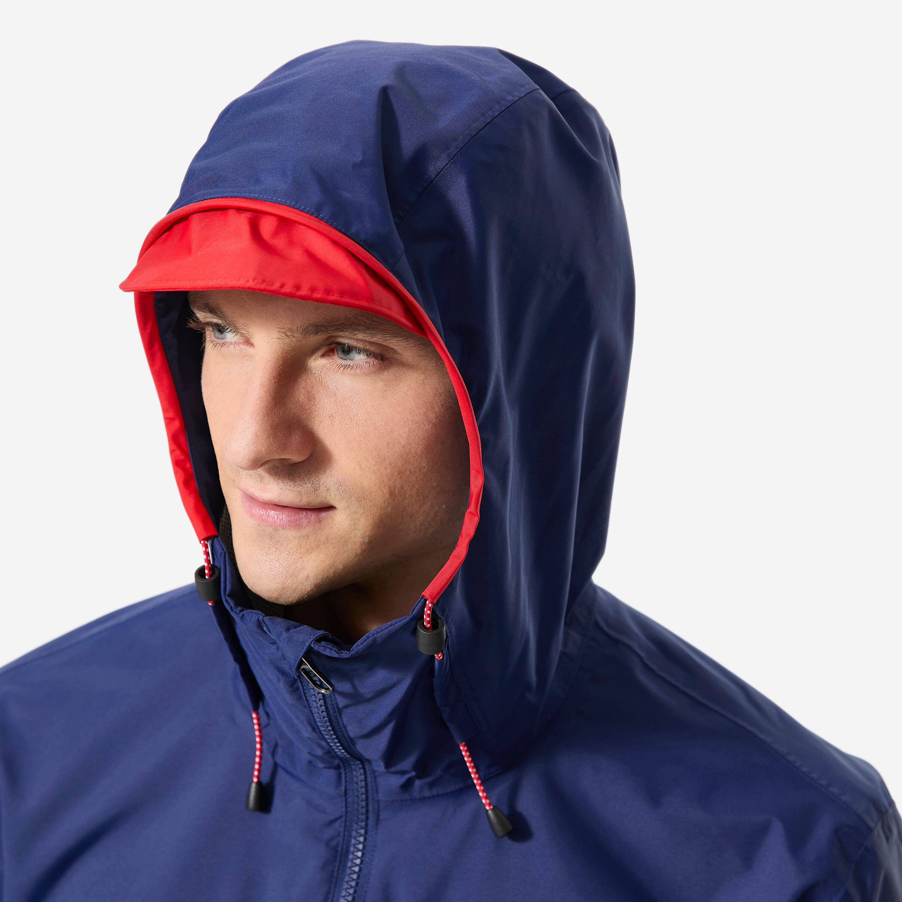 Men’s sailing waterproof jacket - Sailing 100 rain jacket - Blue FRA France -  5
