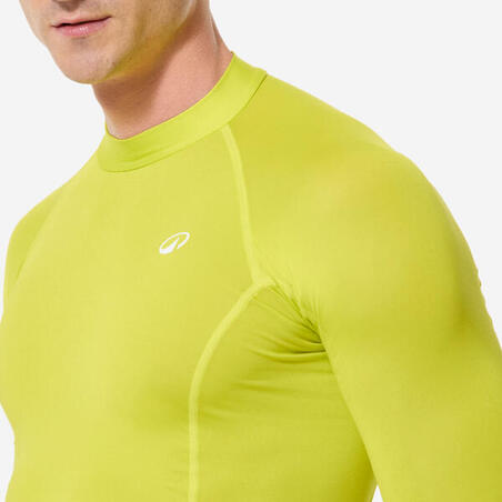 Футболка сонцезахисна чоловіча 100 для серфінгу жовта