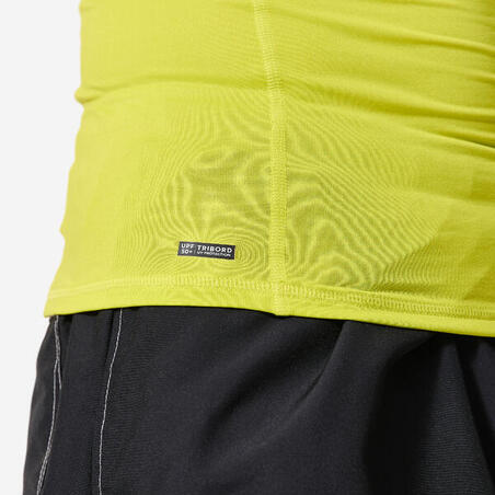 Футболка сонцезахисна чоловіча 100 для серфінгу жовта