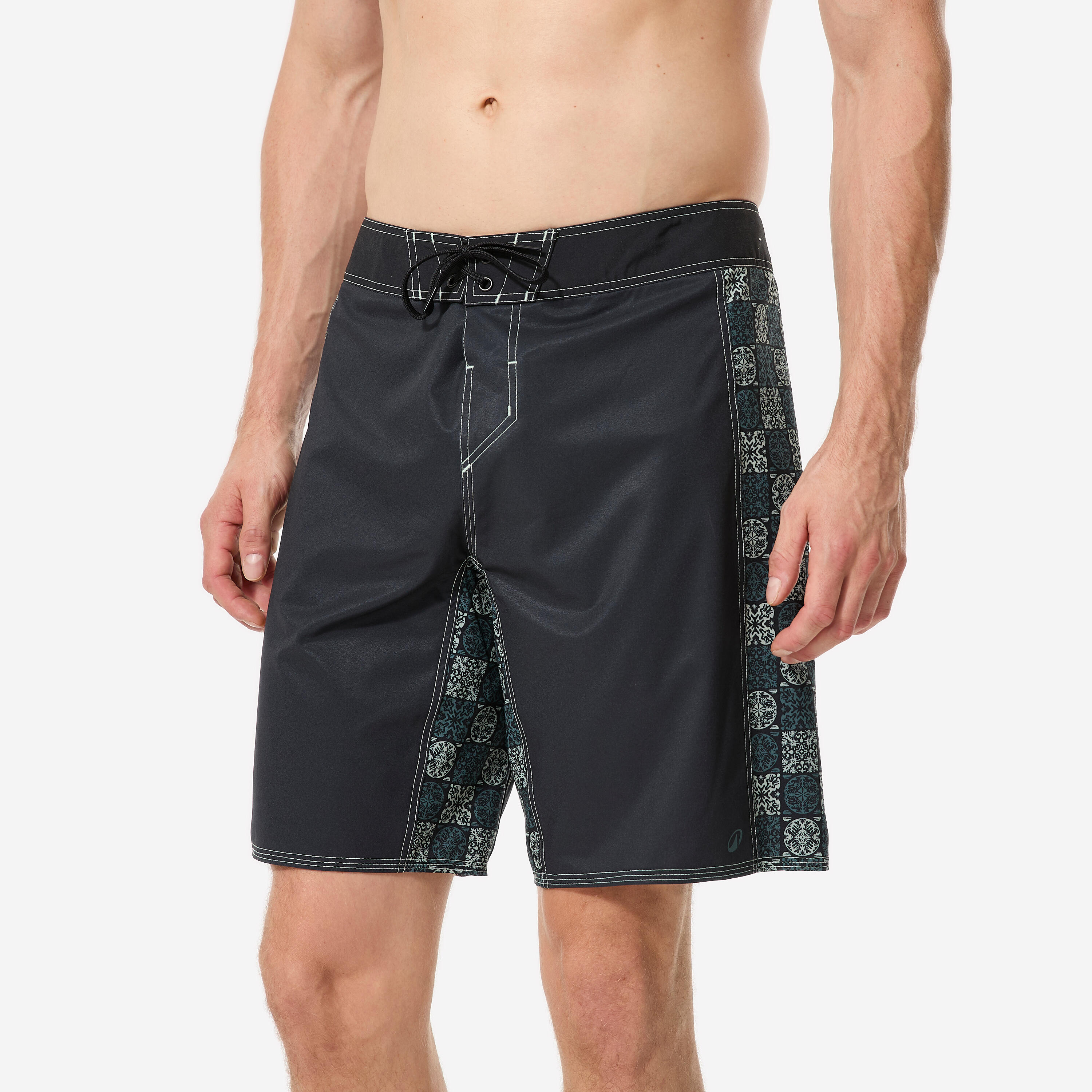 Decathlon Boardshorts Herren lang 500 Arch Tao 19'' schwarz