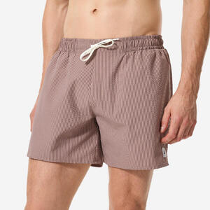 Bañador Hombre Corto 15" Marrón Texturizadas