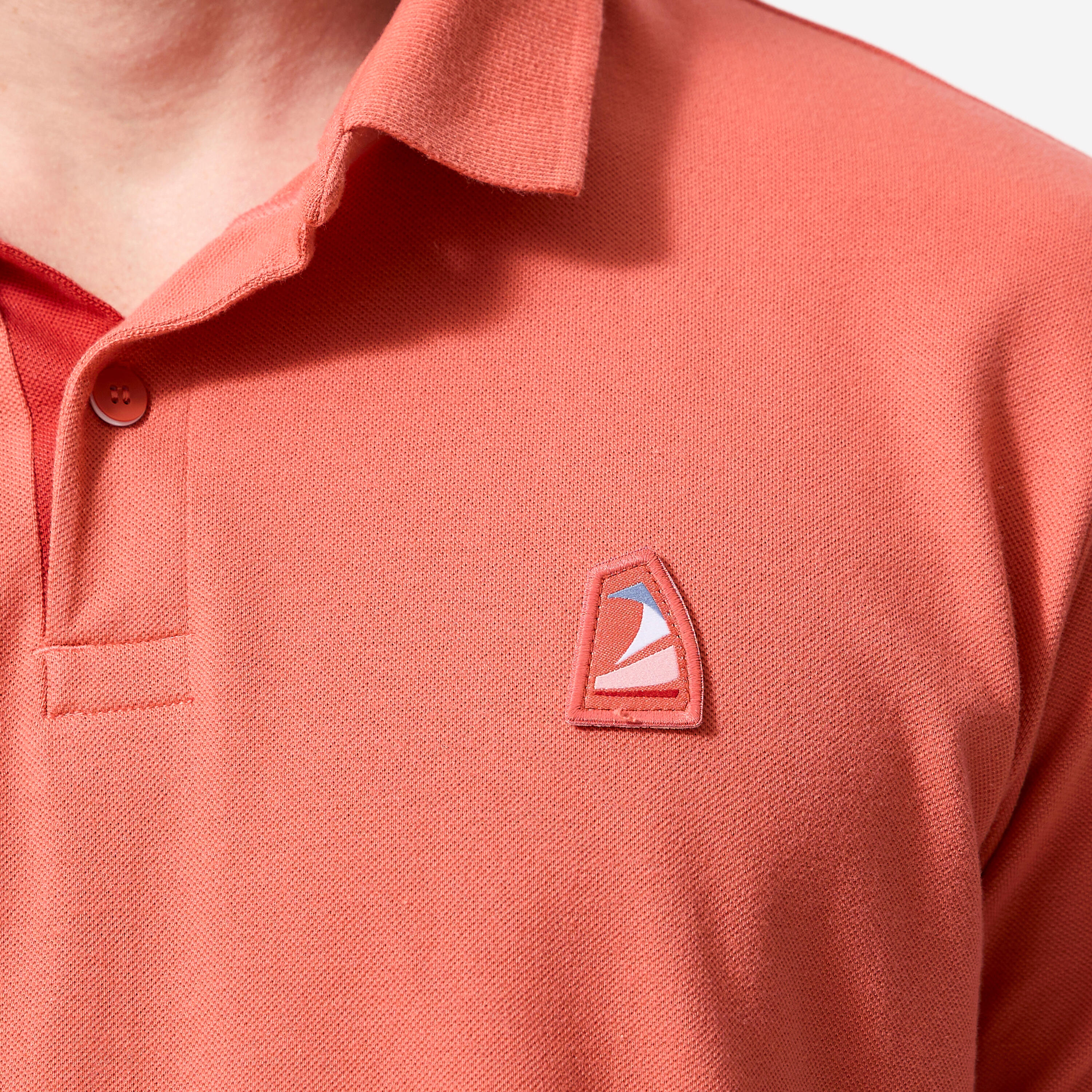 Polo vela uomo SAILING 100 rossa 5/6