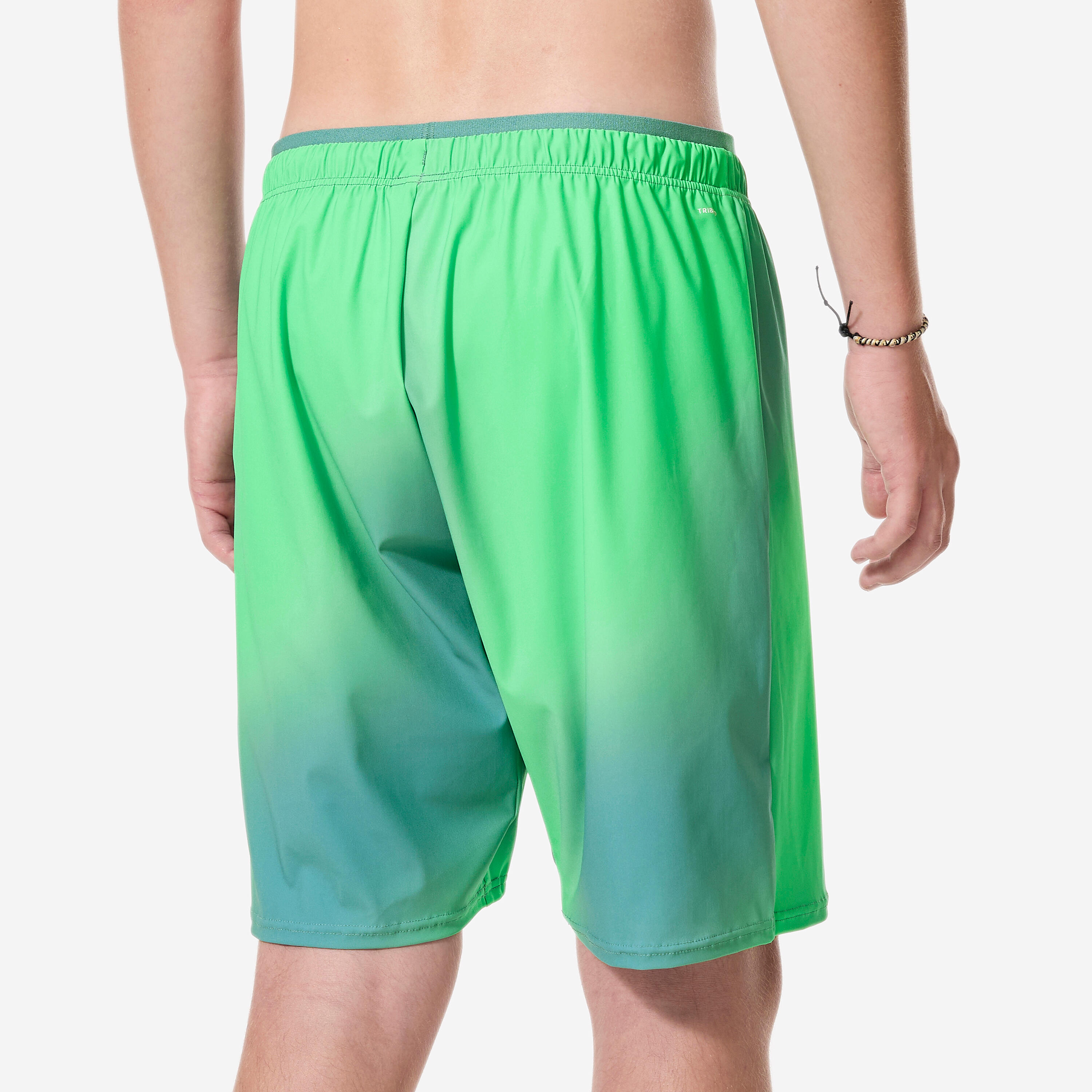Short de bain long Garçon ado, grad vert 4/12
