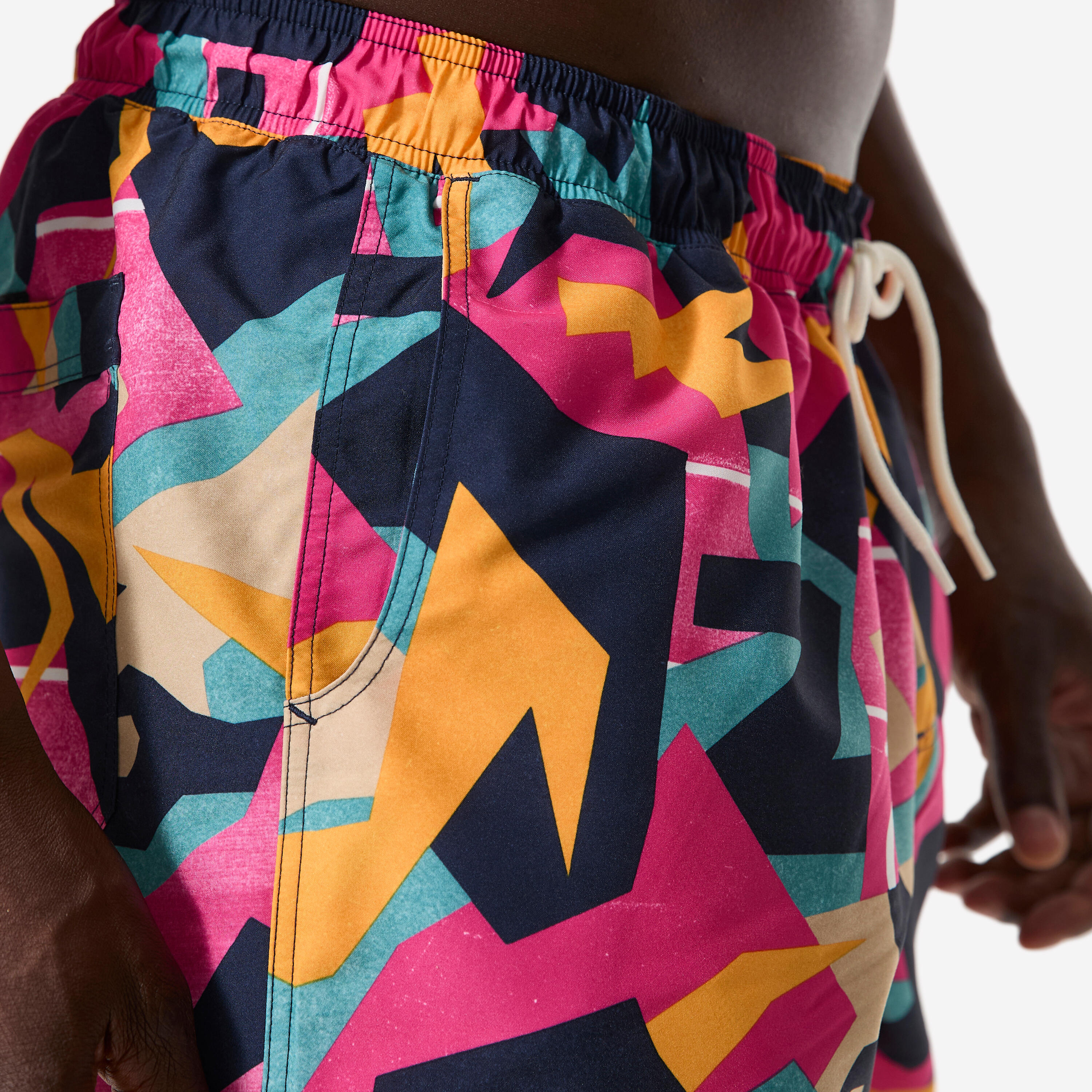 Short de surf 15″ homme, 100 Retrovo 7/8