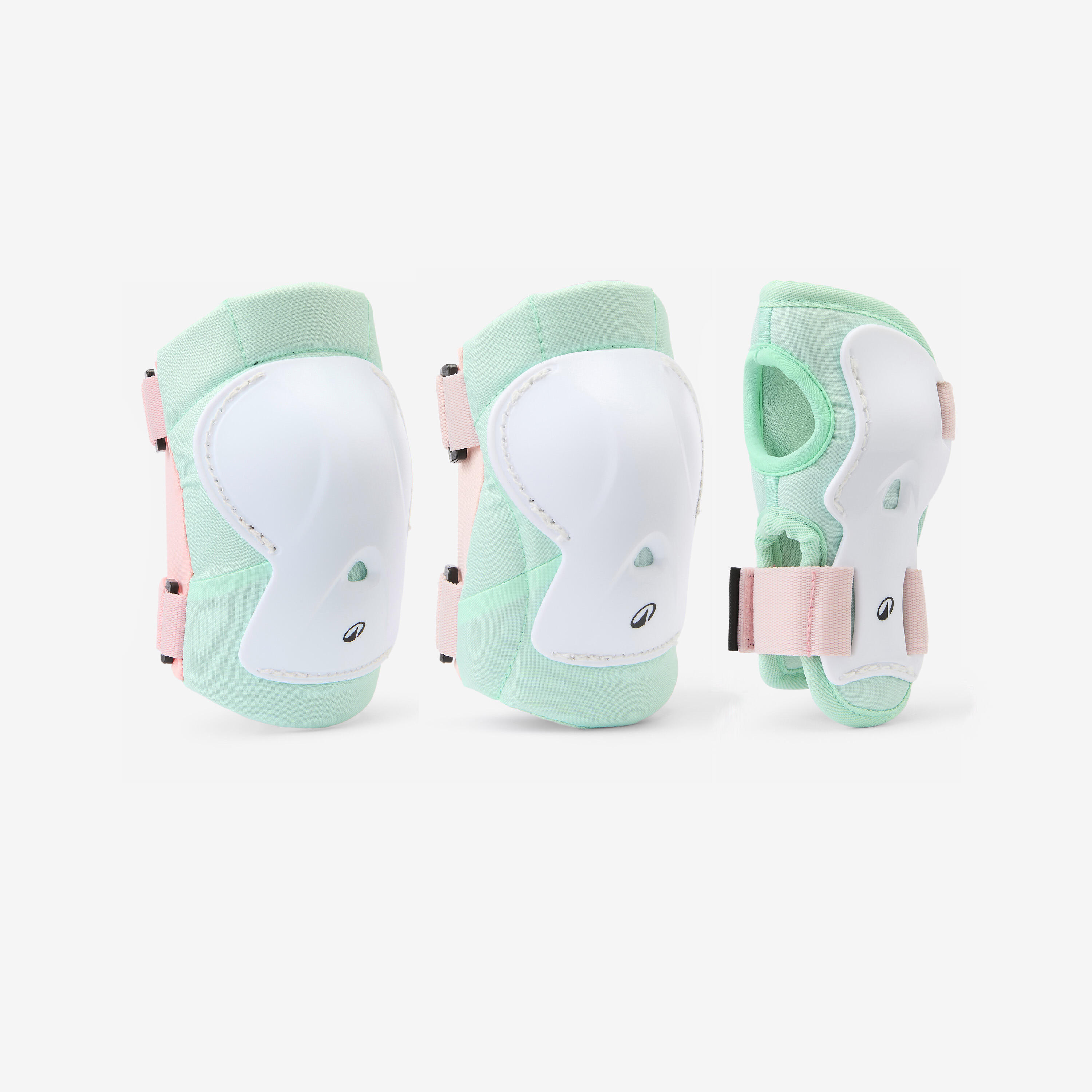 oxelo Kids' 2 x 3-Piece Inline Skating Scooter Skateboard Protective Gear Play - Mint-picture-12