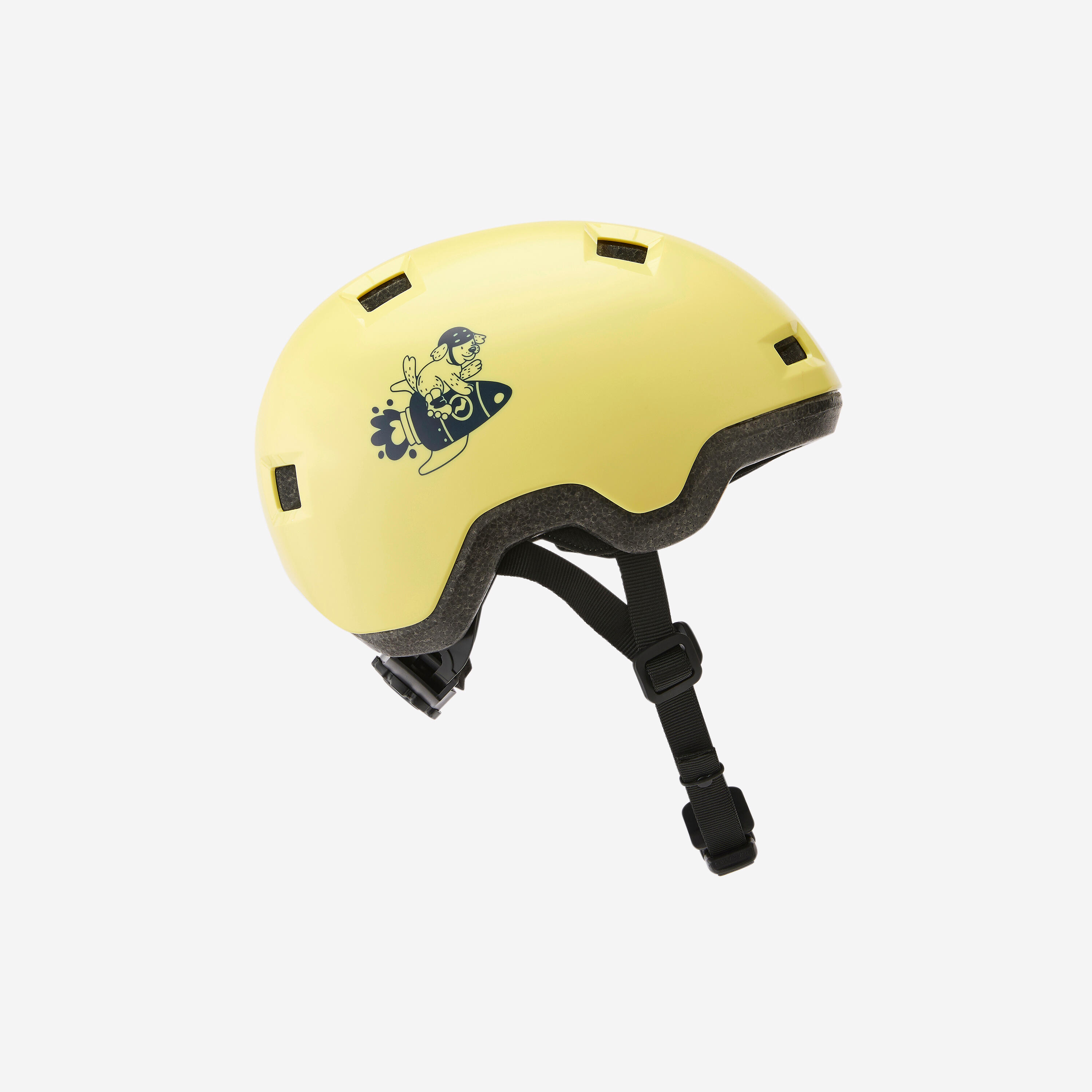 B100 Kids' Inline Skates Skateboard Scooter Bike Helmet-Yellow
