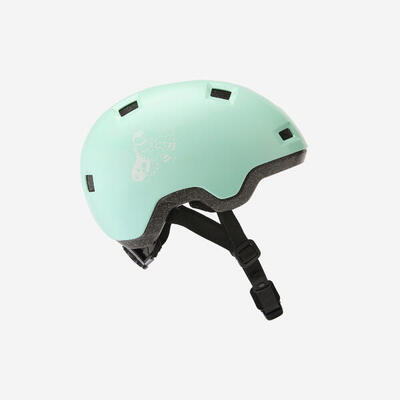 Casco roller skateboard monopattino bici bambini B100 azzurro