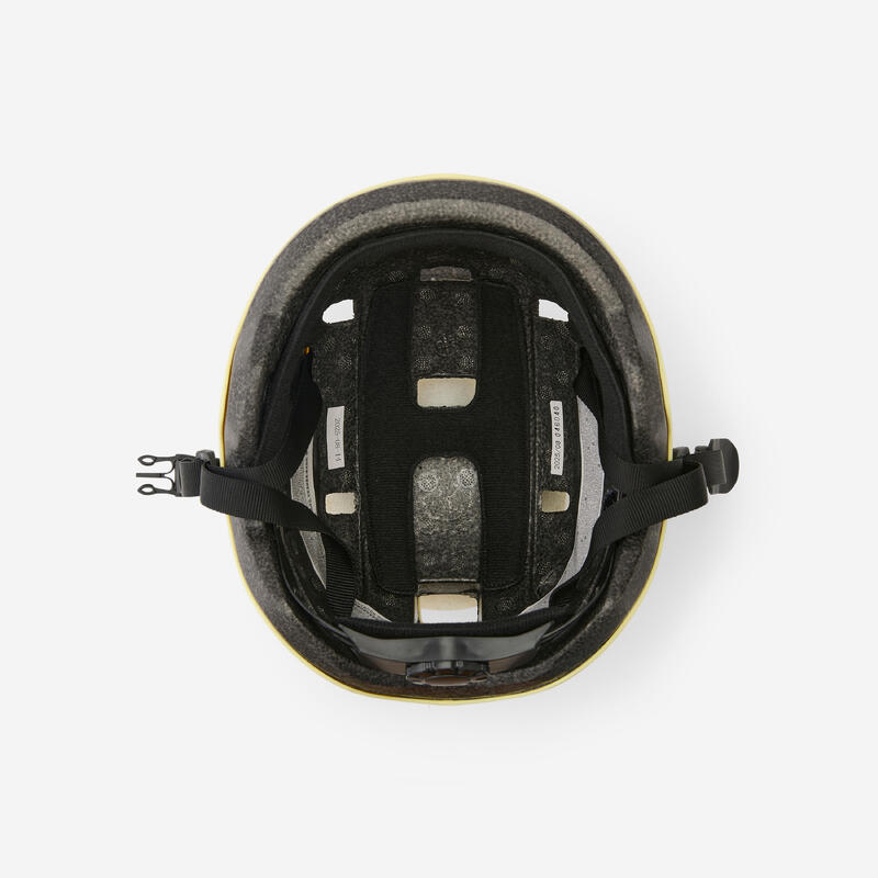 Cască role skateboard trotinetă bicicletă B100 galbenă copii