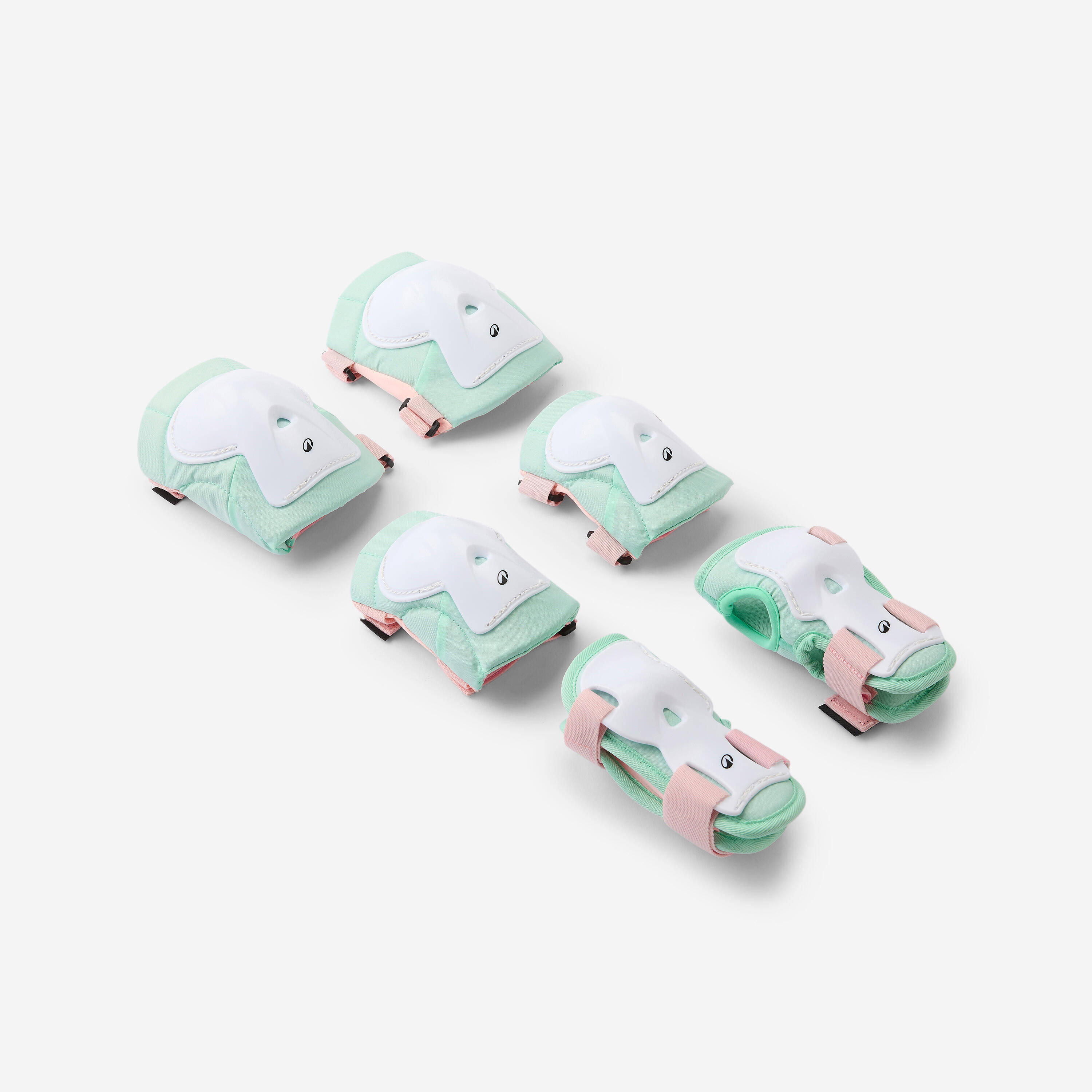Kids' 2 x 3-Piece Inline Skating Scooter Skateboard Protective Gear Play - Mint -  2