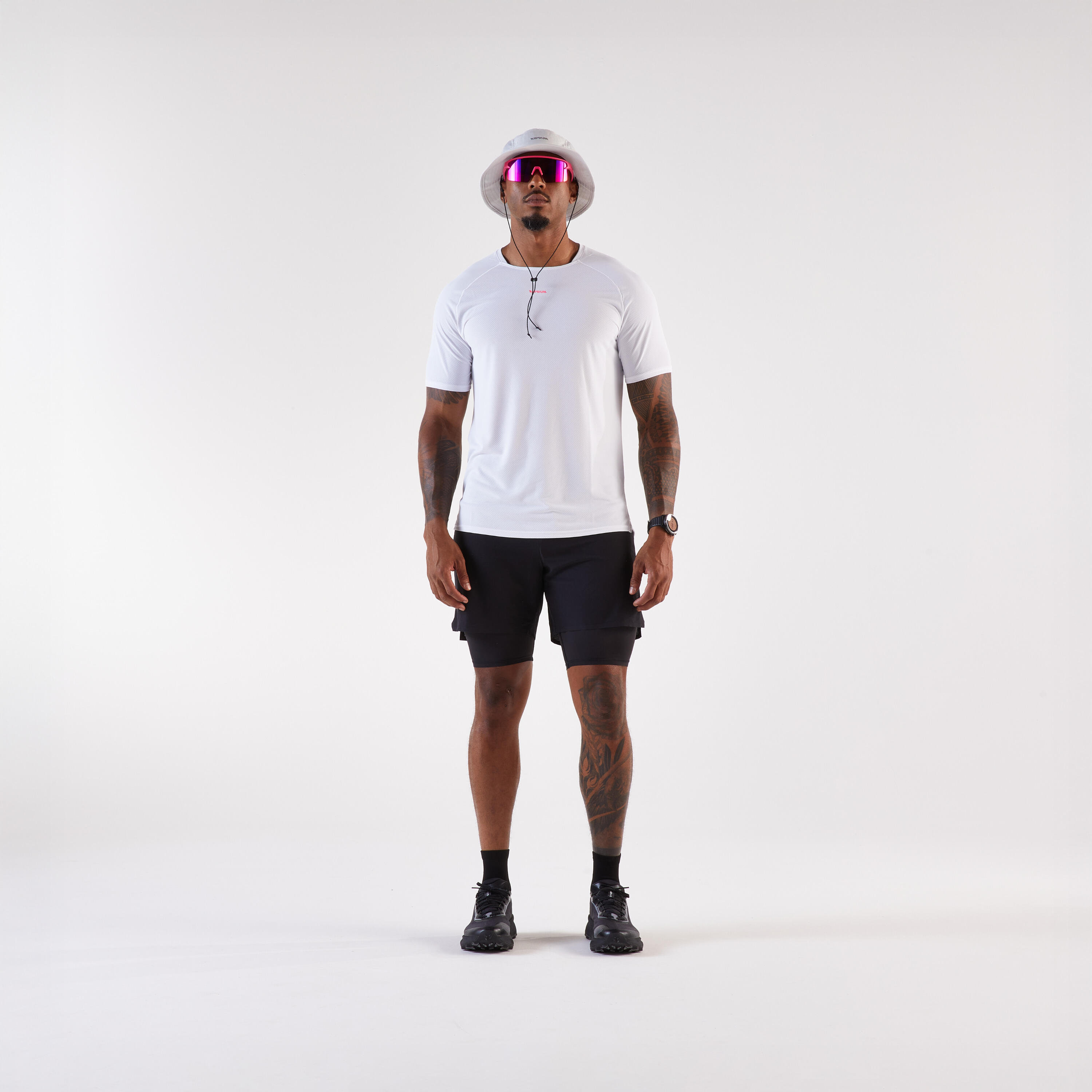 Pantaloncini 2 in 1 trail uomo RUN ULTRA 900 neri 2/7