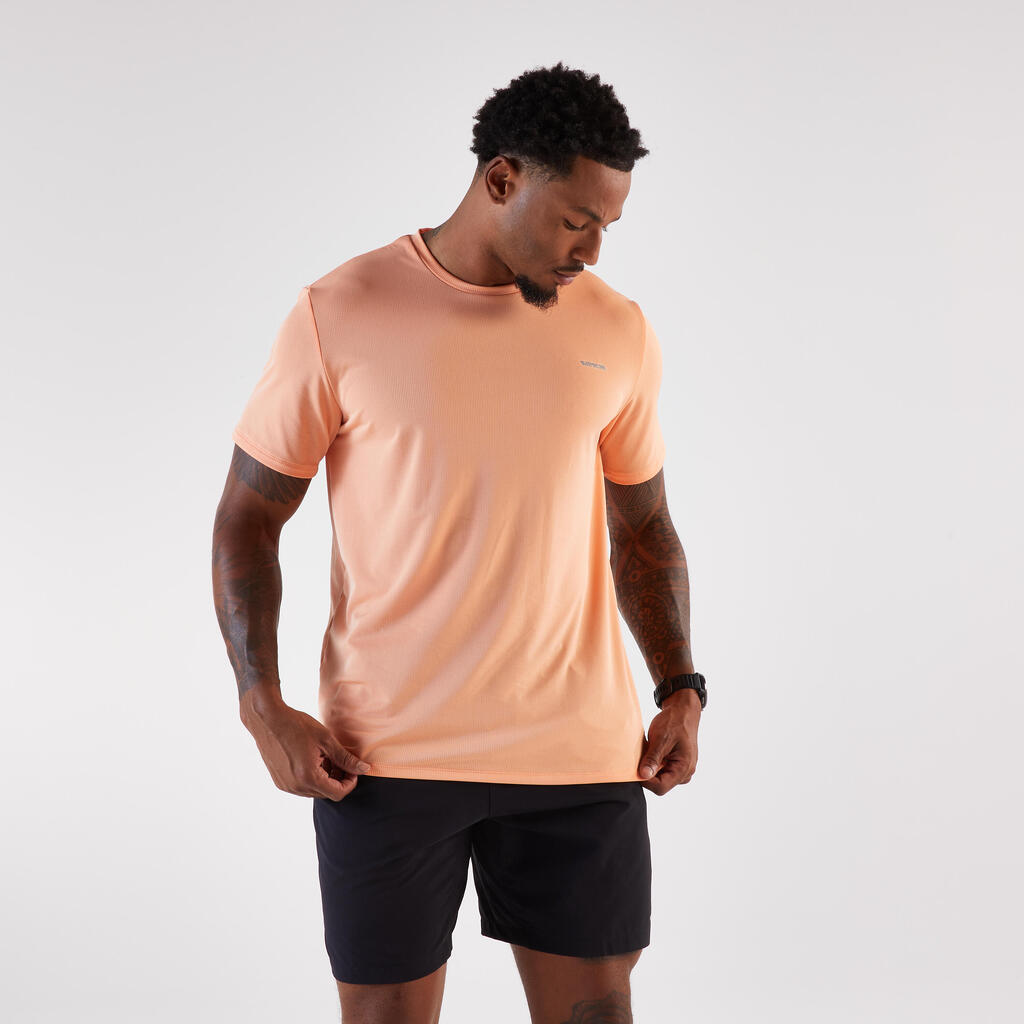 T-shirt de running respirant homme - kiprun run 500 dry orange