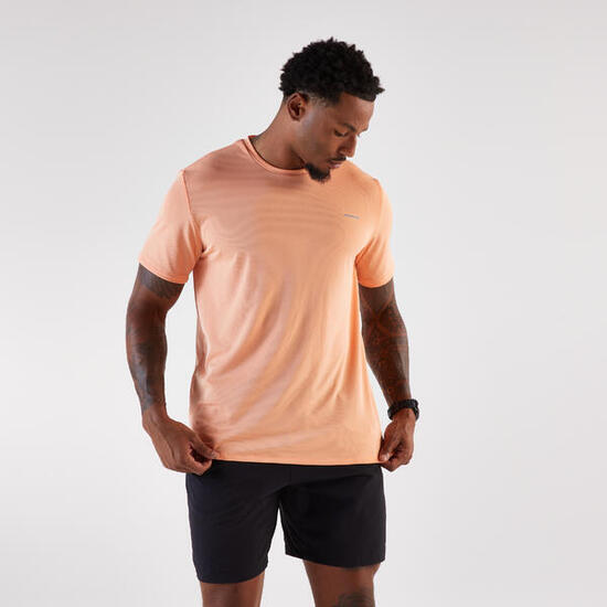 T-shirt de running respirant homme - kiprun run 500 dry orange
