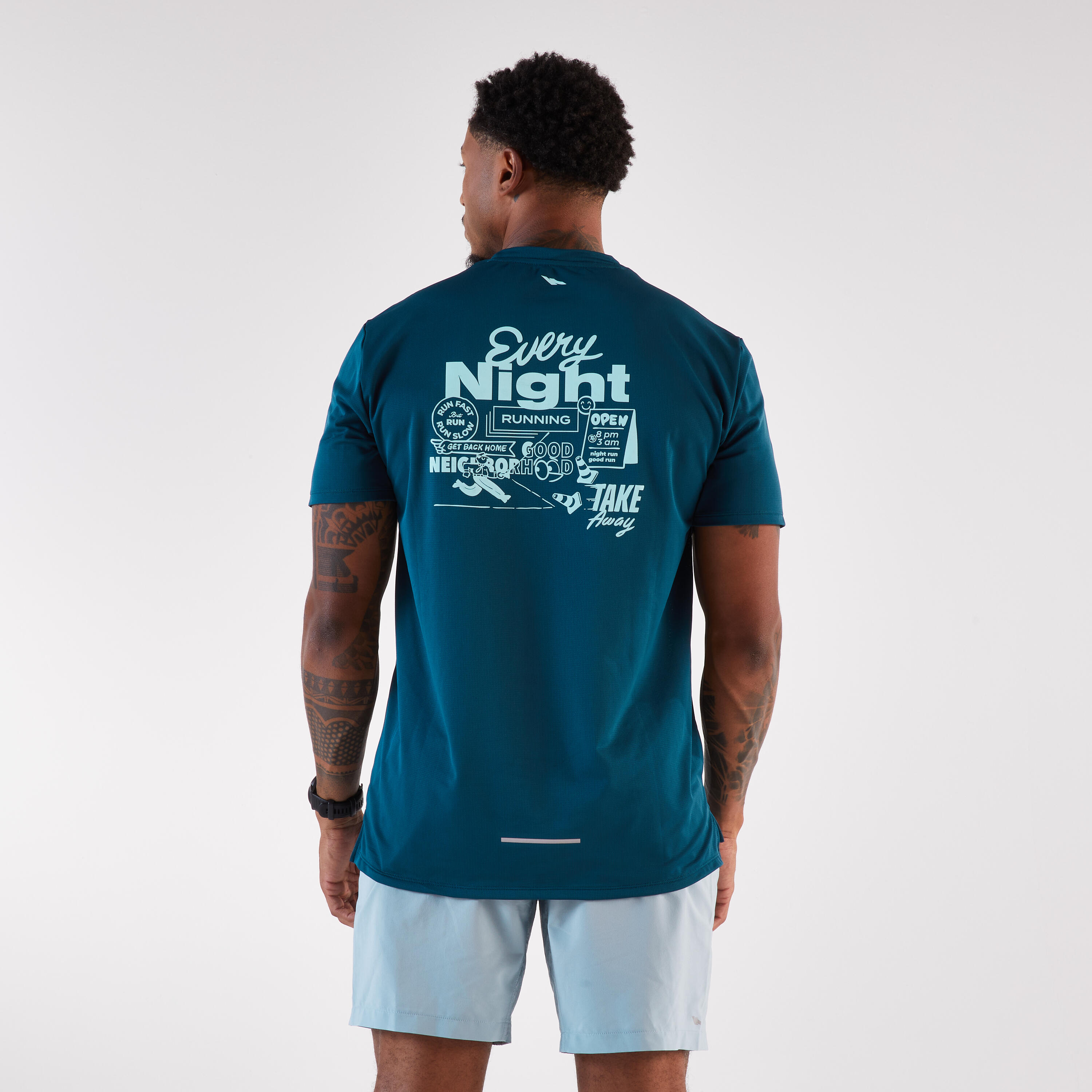 Men’s Breathable Running T-Shirt, Run 500