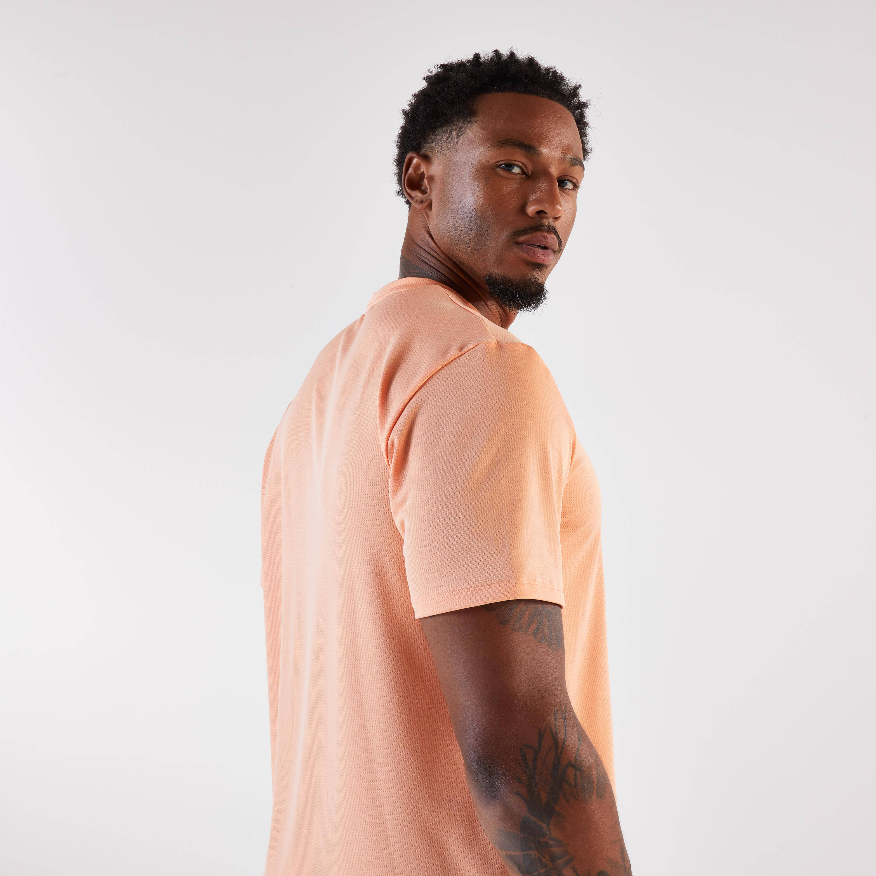 Men's Running Breathable T-shirt - KIPRUN Run 500 Dry - Orange -  5