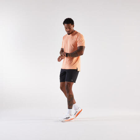 Футболка чоловіча Run 500 Dry для бігу помаранчева